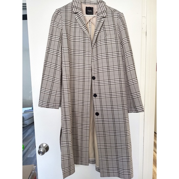 GUC Theory Plaid Long Coat Size M - Picture 2 of 12